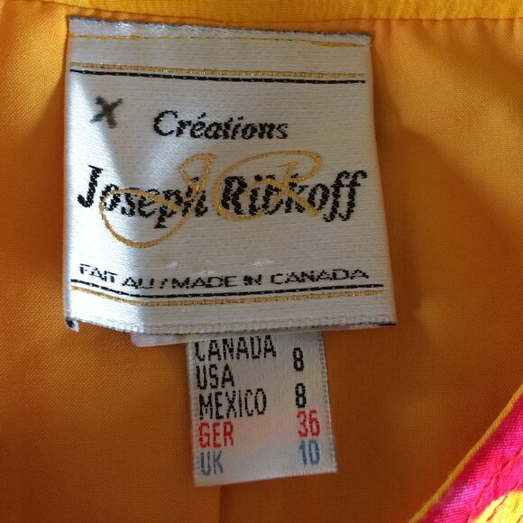 Vintage Joseph Ribkoff Womens Jacket Sz 8 Dark Yellow Button Closure Long Sleeve - Picture 7 of 8